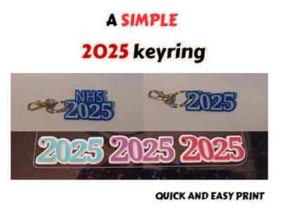 A SIMPLE - EASY PRINT - 2025 KEYRING & NHS 2025 