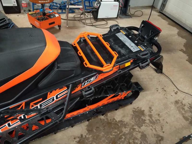 Luggage rack for snowmobile