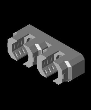 Multiboard 11.5 mm, Dual T Mounting Wall Support - DS Part A