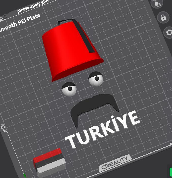 Idealist Turkish Mustache 3D Wall Art – CCC Ülkücü Bozkurt Cultural Decorative STL Model