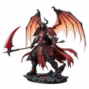Anime-Inspired Demon Warrior Figurine - Dark Fantasy Fighter 3D Print Model