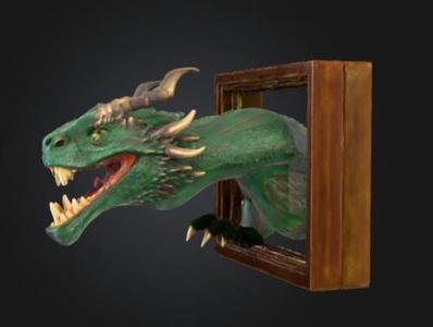 Dragon head book nook, dragon frame