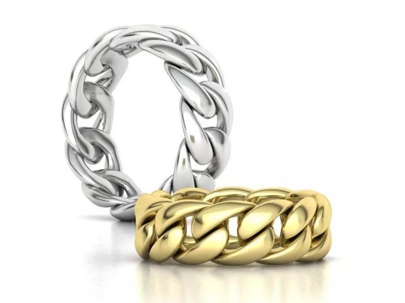 New Cuban Link Chain Ring Miami Ring  5US 6US 7US 8US