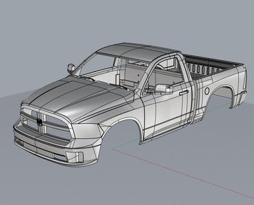 1:10 2016 Ram 1500  single cab 324mm