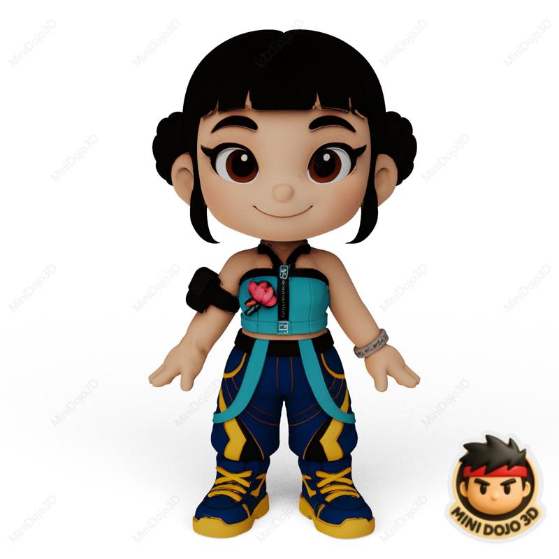 Zoey - Chibi Style 3D Model | K-Pop Demon Hunters | Full & Separated Parts (12cm)
