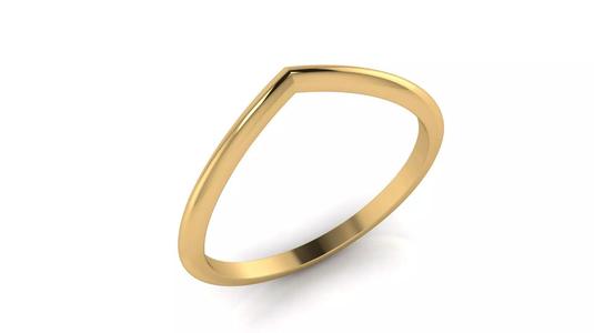 Modern Minimalistic Ring V shape