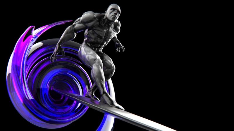 Silver Surfer STL and OBJ, art toy, concept