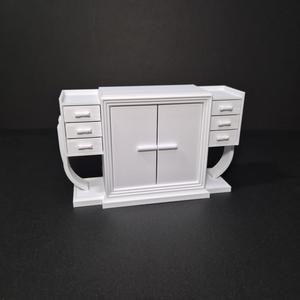 Art Deco Drinks Cabinet with working doors and drawers - Miniature Furniture 1/12 scale