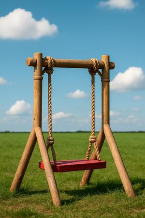 Realistic Rope Swing 3D Model – Playground & Garden Decoration