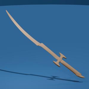 Fantasy Sword 3D Printable Miniature Weapon