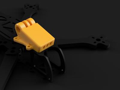 GPS + GoPro Front Mount for TBS Source One V6 | Supports GPS up to 22×22×8.6mm with Air Intake