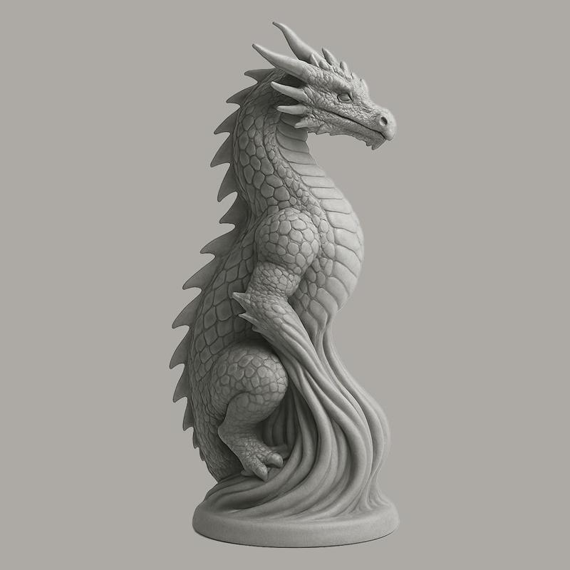 Regal Dragon Sentinel Statue