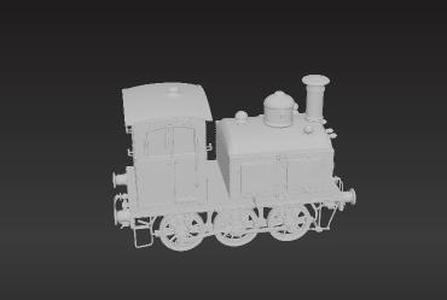 1/35 Scale Narrow Gauge Industrial Locomotive - Weathered 40hp Trench Railway Engine 3D Print Model
