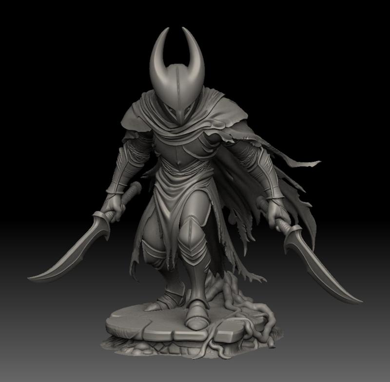3D Figure Hollow Knight Silksong - Realistic Hornet Style Knight for Printing