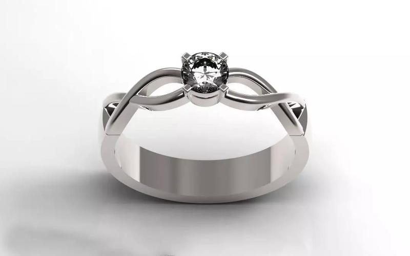 Simple Infinity Engagement Ring
