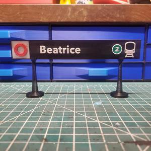 OCTranspo Transit - O Train light rail station signs, Ottawa Canada - Beatrice