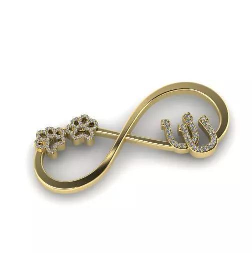 Lnfinity sign with horseshoes N012409