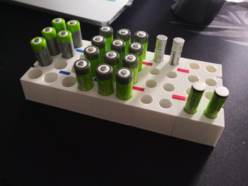 Modular support for AA and AAA batteries