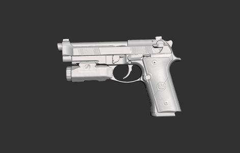 Beretta M9A4 Inforce Apl Real Size 3d Scan Gun Mold