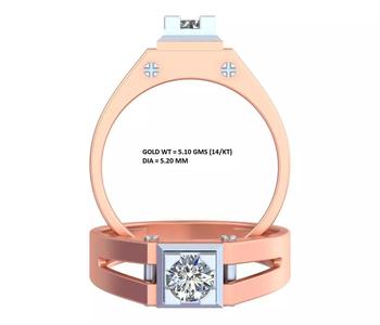 Single diamond unique ring for mens man GR-9