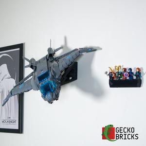 Gecko Bricks Wall Mount for The Avengers Quinjet 76248
