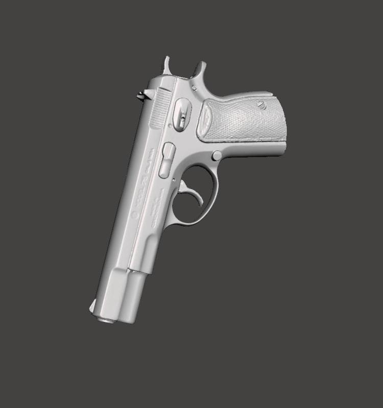 Cz 75  Real Size 3D Gun Mold