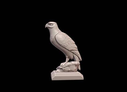 Royal Falcon Watching from the Rock – I456 Gift Bust Figure Unique & Detailed 3D Print Model