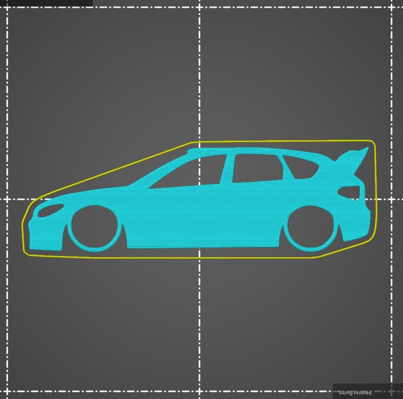 Subaru Impreza WRX STI 3rd gen key silhouette