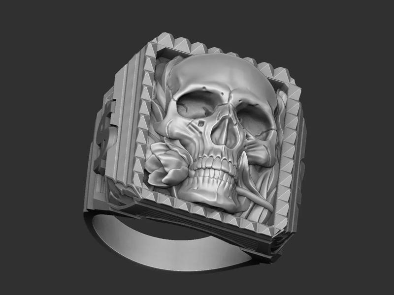 Skull keep Tulip ring design