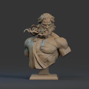 Zeus Bust 3D Print
