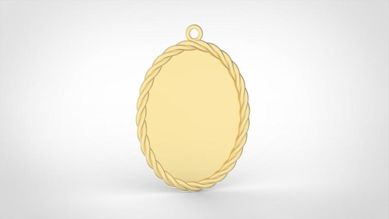 Large cordoncillo oval border