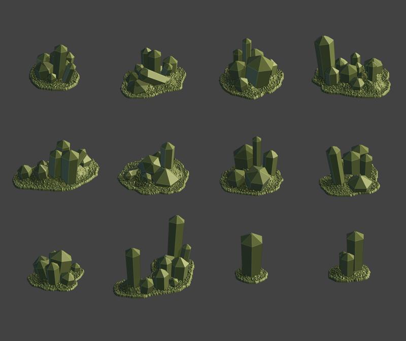 Base decoration bits - Tomb World crystals