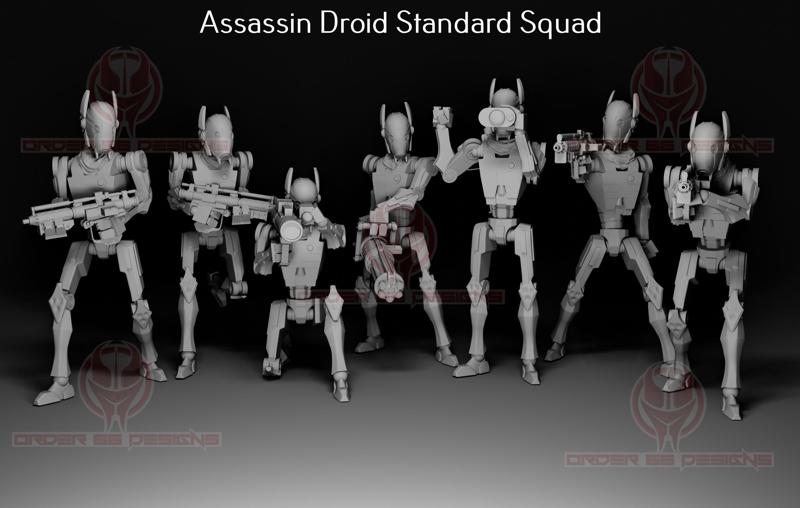 Assassin Droid Standard Squad - Legion Scale