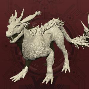 Umbral Drake - Growl Pose (Alien Creature)