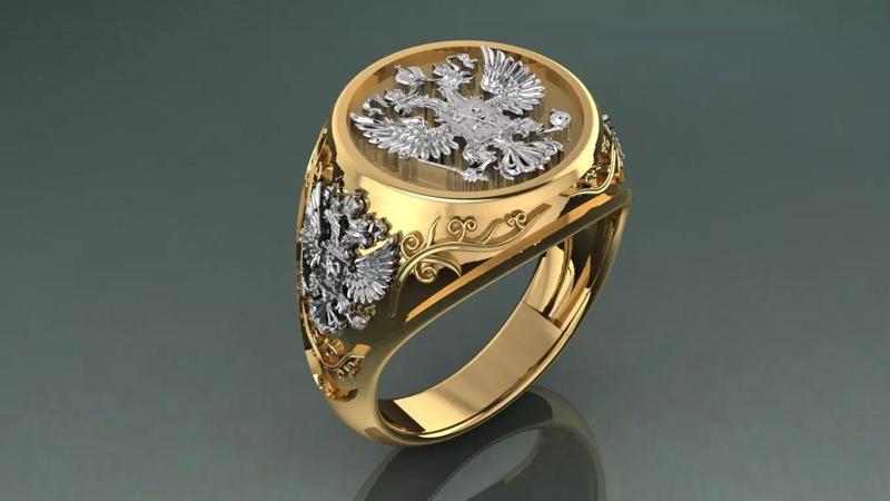 Engraved Signet Ring - Imperial Eagle