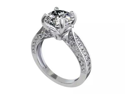 Engagement Ring  STL File Format ready For 3D Printing - CC83