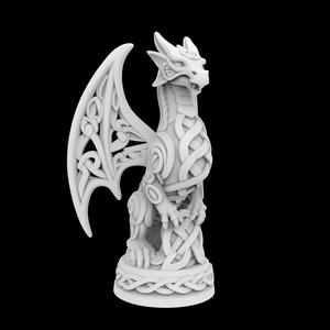 Celtic Knot Dragon Sculpture 3D Print Model