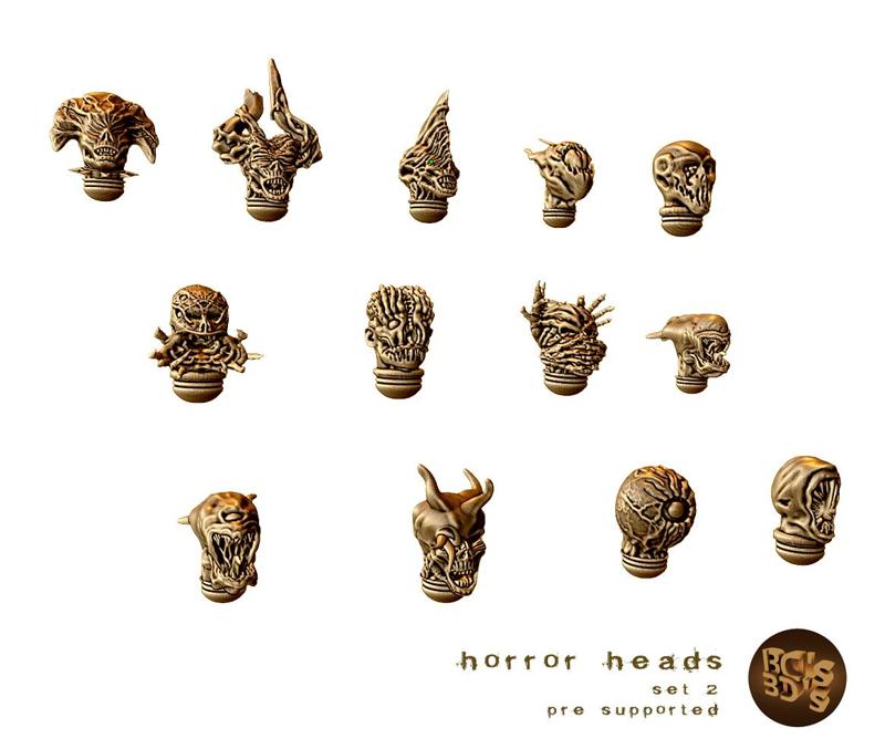 Horror heads - set 2