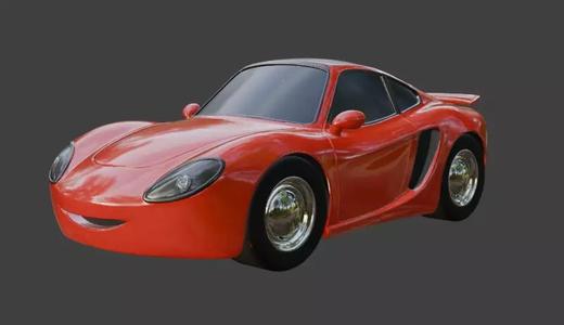 Red Sports Car for 3D Print