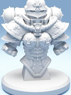 Space nun bust 3D print model