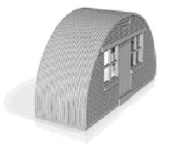 Nissen Hut module Front end brick 1/87 scale