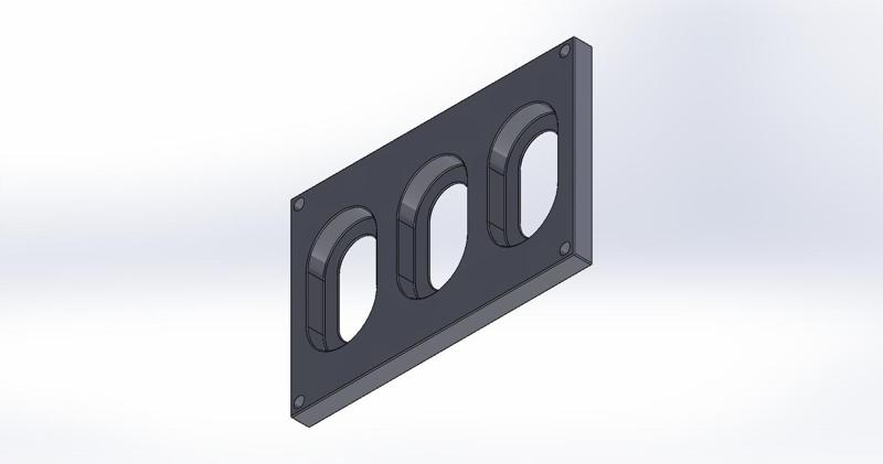 Miniatures Storage Tray, 60mm x 35mm Oval or Pill Base x 3, ShoeBox Miniatures Storage System