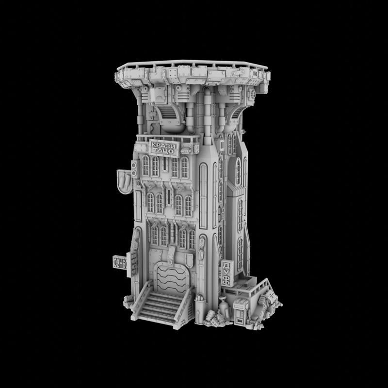 Alpha Hab Tower turned Tech Shanty