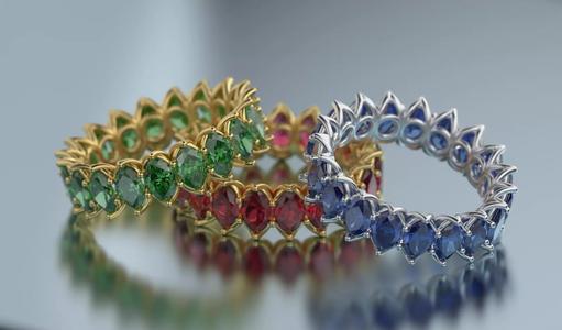 Ring multi colored stones