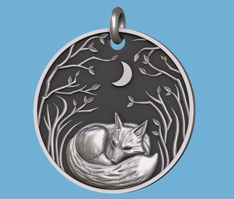 Fox in the forest - pendant