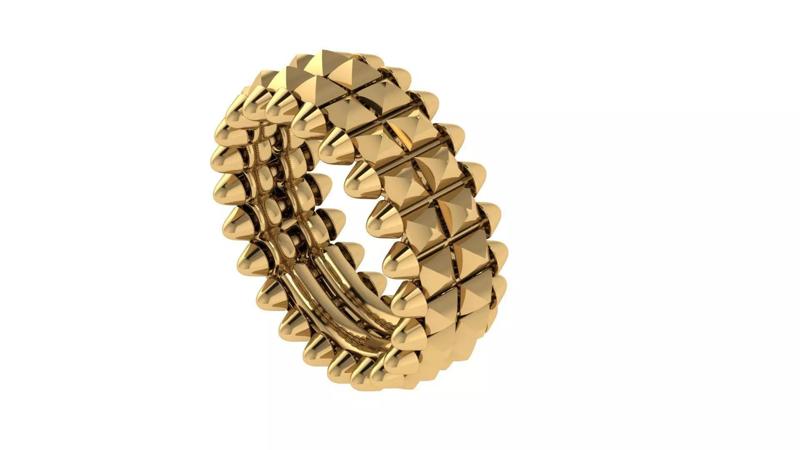 Clash Two Row Ring 17 5mm