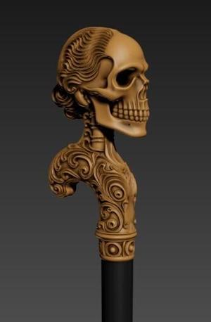 skeleton Gentleman Knob Walking Cane