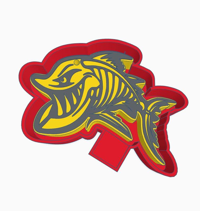 Skeleton Fish Air Freshener Mold