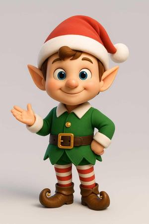 Cute Christmas Elf STL for 3D Printing