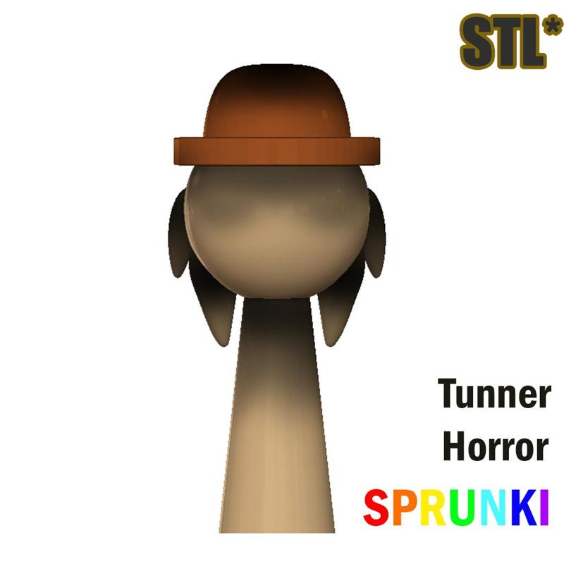 3D Sprunki Incredibox Humanized Tunner Horror STL 3D Character Fanart